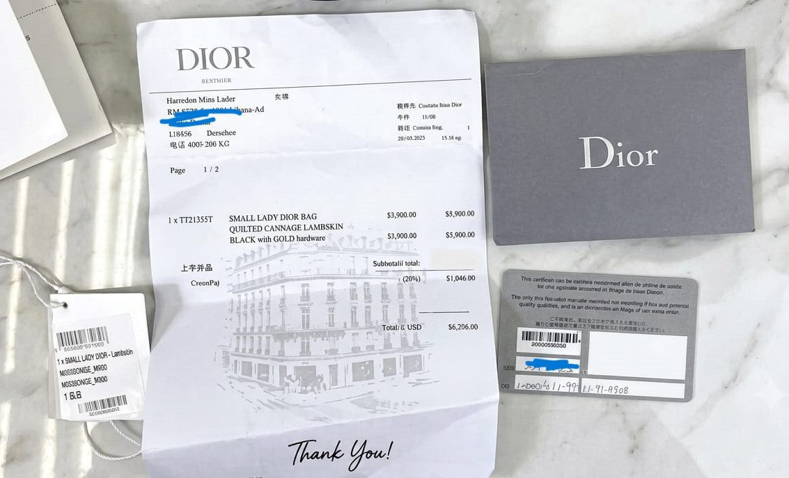 Lady Dior small Lady Dior Bag, 100% Authentic