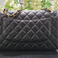 Chanel Classic Jumbo Black Caviar Leather Double Flap Shoulder Bag