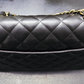 Chanel Classic Jumbo Black Caviar Leather Double Flap Shoulder Bag