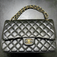 Chanel Classic Jumbo Black Caviar Leather Double Flap Shoulder Bag