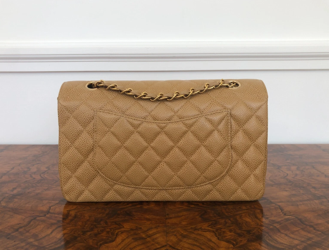 Chanel Medium Classic Flap Caviar Dark Beige