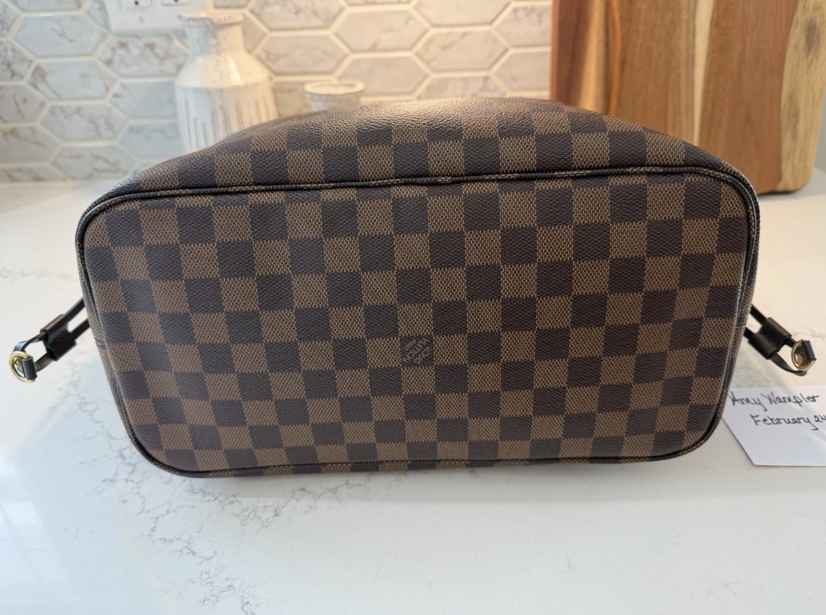 Authentic Louis Vuitton Damier Ebene Neverfull MM