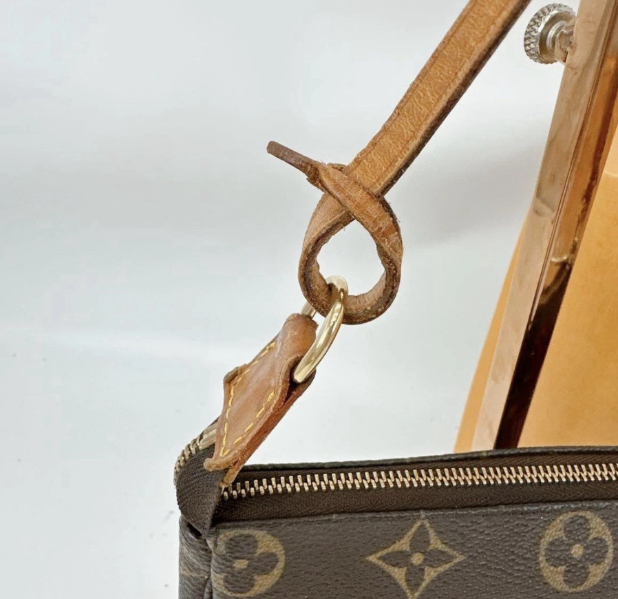 Louis Vuitton Mini Pochette Accessoires Monogram Brown Canvas France Auth FL1012