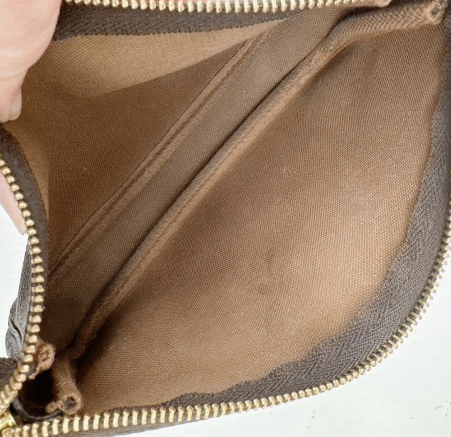 Louis Vuitton Mini Pochette Accessoires Monogram Brown Canvas France Auth FL1012