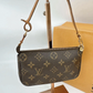 Louis Vuitton Mini Pochette Accessoires Monogram Brown Canvas France Auth FL1012