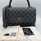 Chanel Caviar Lizard Quilted Medium Coco Handle Flap Bag