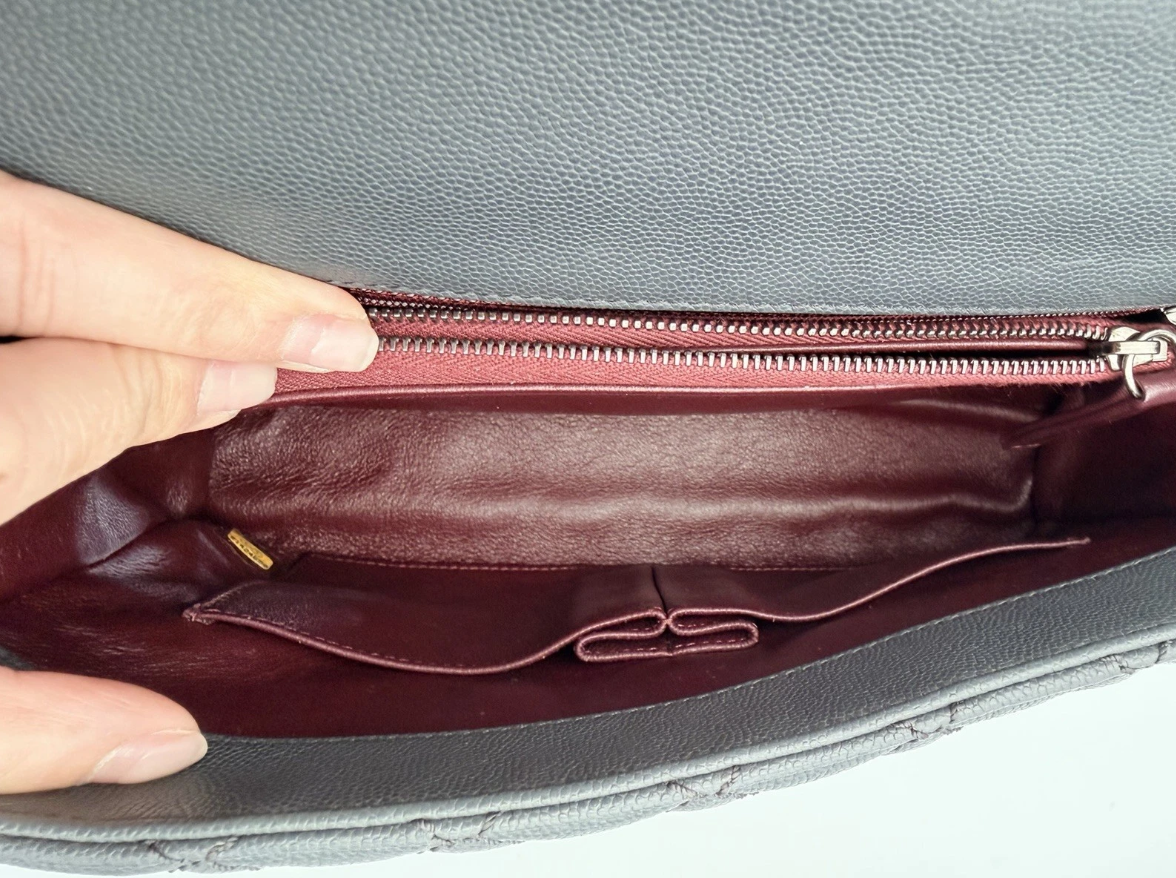 Chanel Caviar Lizard Quilted Medium Coco Handle Flap Bag