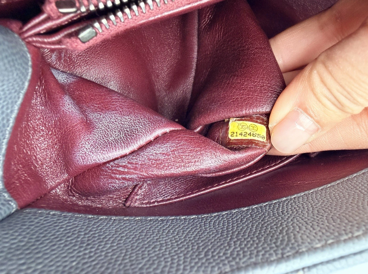 Chanel Caviar Lizard Quilted Medium Coco Handle Flap Bag