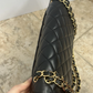 Auth Chanel Maxi Double Flap Classic Black Lambskin Matelasse Bag Large