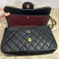 Auth Chanel Maxi Double Flap Classic Black Lambskin Matelasse Bag Large