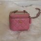 Chanel Lambskin Trendy CC Vanity Chain Shoulder Bag Pink
