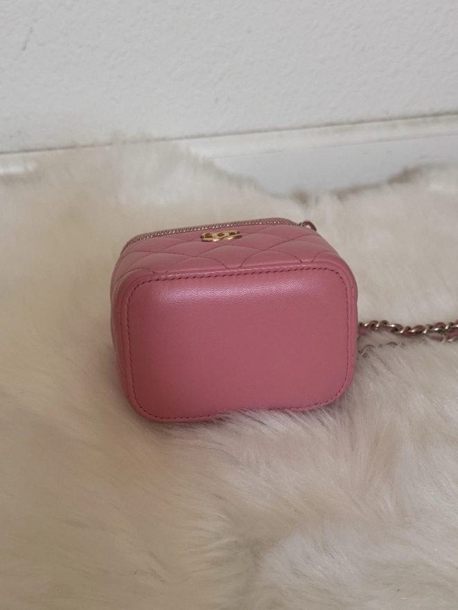Chanel Lambskin Trendy CC Vanity Chain Shoulder Bag Pink