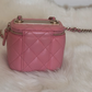 Chanel Lambskin Trendy CC Vanity Chain Shoulder Bag Pink