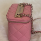 Chanel Lambskin Trendy CC Vanity Chain Shoulder Bag Pink
