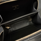 CHANEL Vanity Matelasse Lambskin Leather Top Handle Chain Shoulder Bag Black