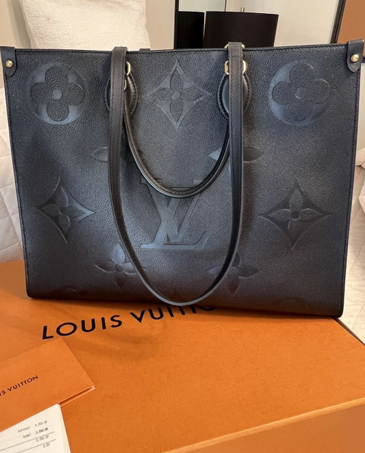 Louis Vuitton OnTheGo Tote GM Black Leather