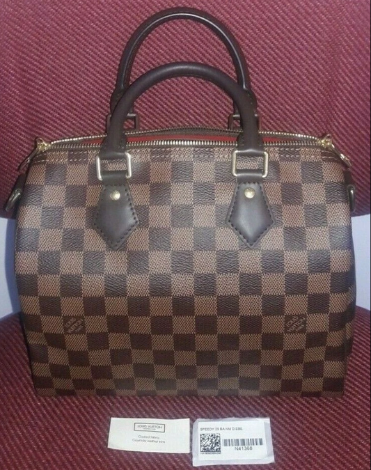 LOUIS VUITTON Speedy 25 Bandouliere Damier Ebene
