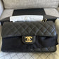 CHANEL Black Caviar GHW Quilted SMALL Classic Double Flap